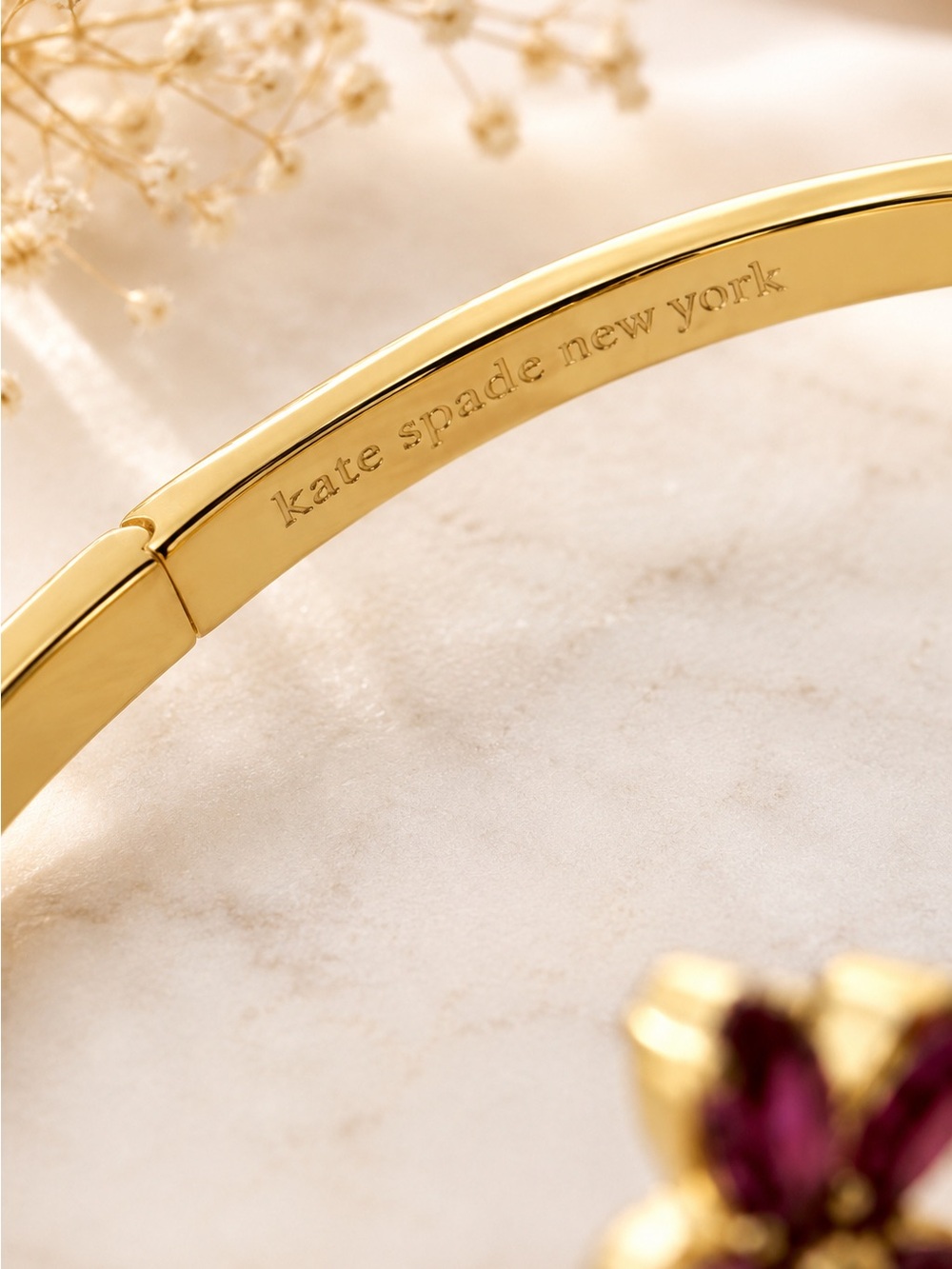 Kate Spade First Bloom Open Hinge Cuff - Picture 7 of 7